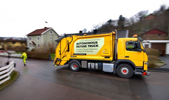 Volvo разработала беспилотный мусоровоз