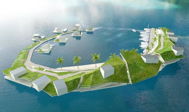 Первую в мире плавучую деревню построят у побережья Таити к 2020 году